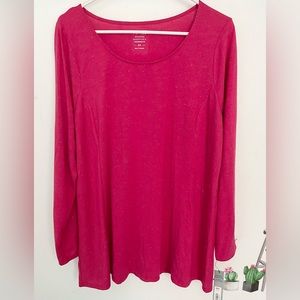 Apt 9 Woman’s Long sleeve Pink Trapeze Top in Size OX